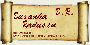 Dušanka Radusin vizit kartica